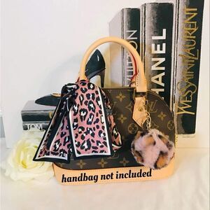 Silk scarf with cute matching pompom